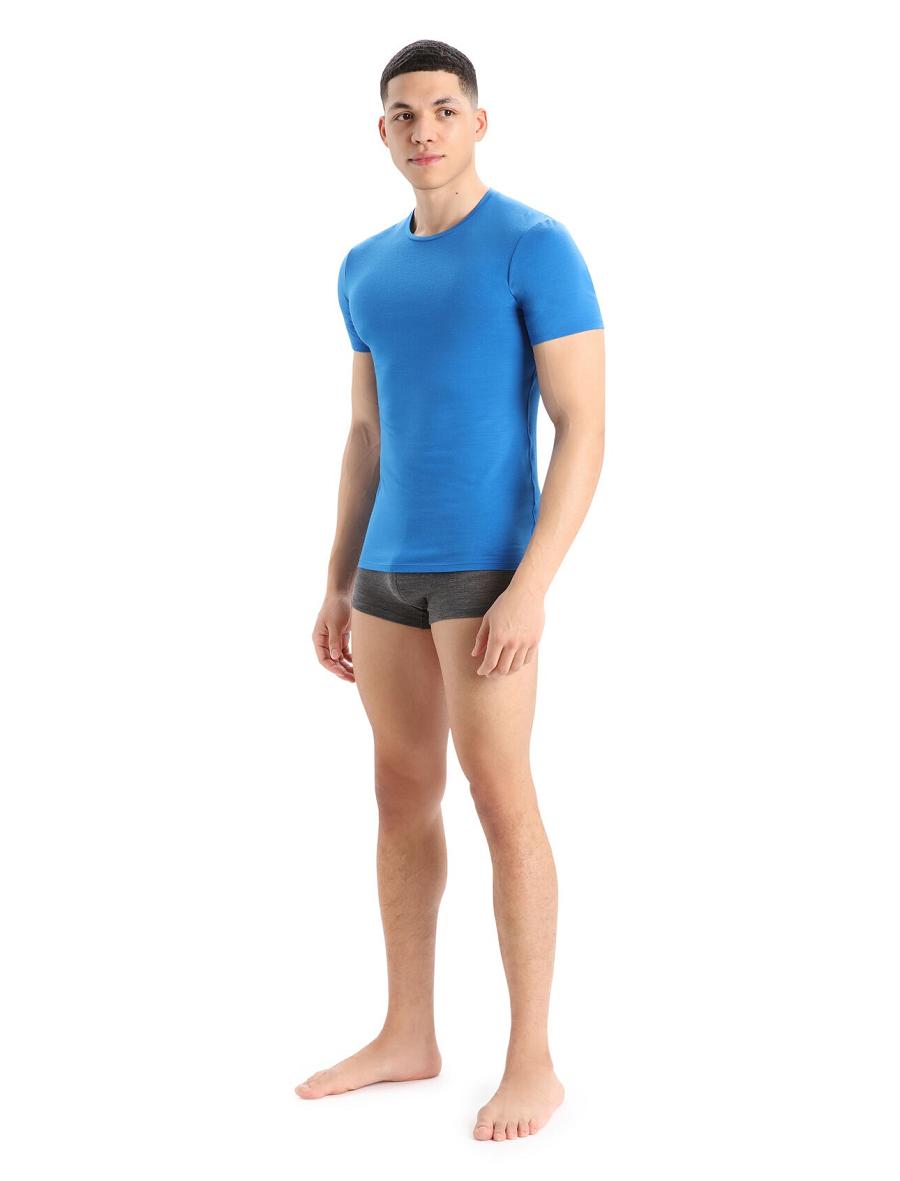 Men's Icebreaker Cool-Lite™ Merino Anatomica Trunks Underwear Monsoon Heather | CA 1659XYUF